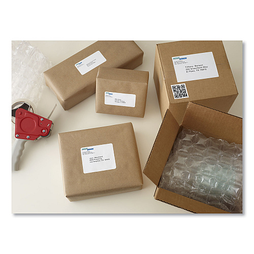 Avery Shipping Labels w/ TrueBlock Technology, Laser Printers, 5.5 x 8.5, White, 2/Sheet, 100 Sheets/Box (5126) - 5 Pack