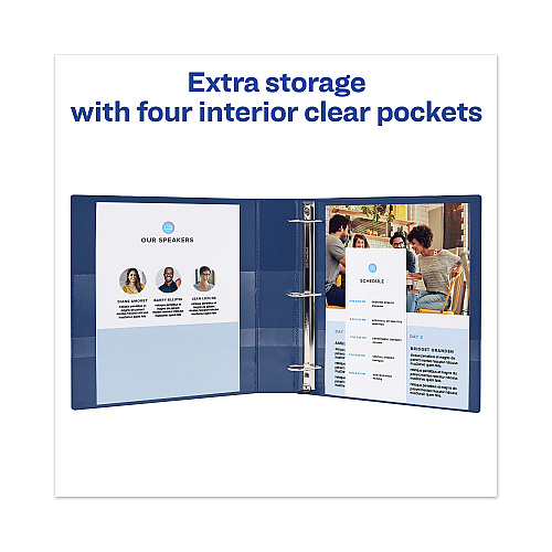 Avery Heavy-Duty View Binder with DuraHinge and One Touch EZD Rings, 3 Rings, 2 - 4 Pack
