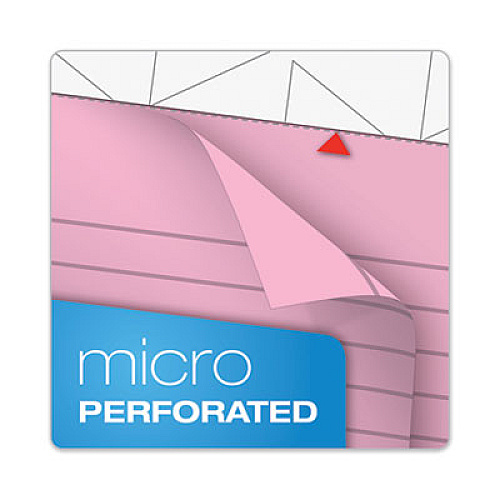 Prism + Colored Writing Pads, Wide/Legal Rule, 50 Pastel Pink 8.5 x 11.75 Sheets, 12/Pack