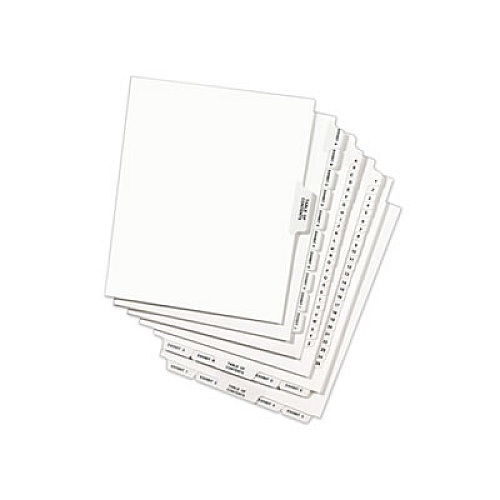 Avery-Style Preprinted Legal Bottom Tab Dividers, 26-Tab, Exhibit Q, 11 x 8.5, White, 25/Pack 25 x Divider(s) - Bottom Tab(s) - Exhibit Q - 1 Tab(s)/Set - 8.5" Divider Width x 11" Divider Length - Letter - 8.50" Width x 11" Length - White Paper Di (12390)