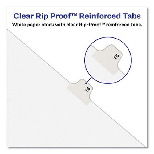 Avery-Style Preprinted Legal Bottom Tab Dividers, 26-Tab, Exhibit Q, 11 x 8.5, White, 25/Pack 25 x Divider(s) - Bottom Tab(s) - Exhibit Q - 1 Tab(s)/Set - 8.5" Divider Width x 11" Divider Length - Letter - 8.50" Width x 11" Length - White Paper Di (12390)