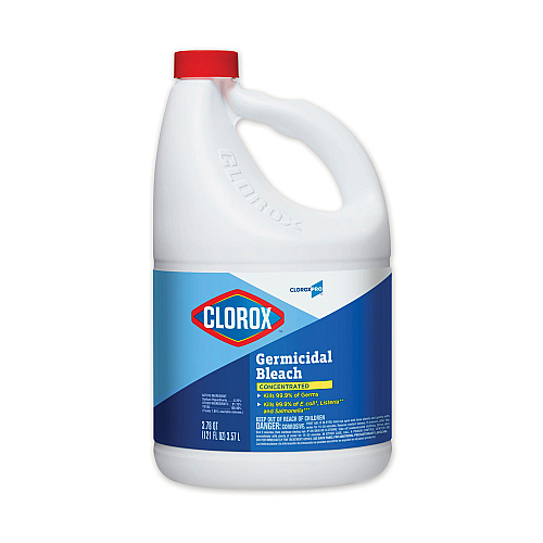 Clorox Concentrated Germicidal Bleach, Regular, 121 oz Bottle (30966EA) - 2 Pack