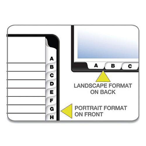 Cardinal OneStep Printable Table of Contents and Dividers, 26-Tab, A to Z, 11 x 8.5, White, White Tabs, 1 Set (60213)