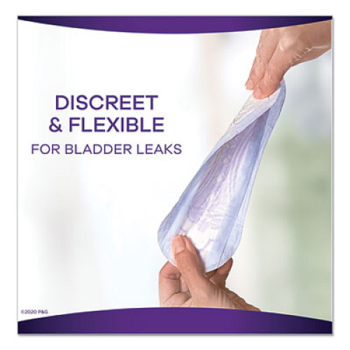Discreet Incontinence Liners, Very Light Absorbency, Long, 44/Pack, 3 Packs/Carton
