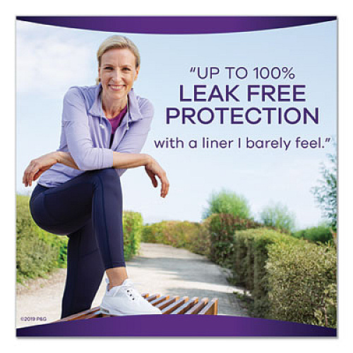 Discreet Incontinence Liners, Very Light Absorbency, Long, 44/Pack, 3 Packs/Carton