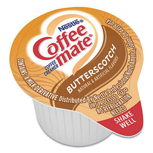 Coffee-mate Liquid Coffee Creamer, Butterscotch, 0.38 oz Mini Cups, 50 Cups/Box CREAMER,BUTTERSCOTCH,50CT (68613)