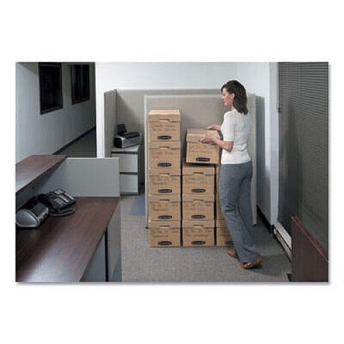 Bankers Box&reg; Mystic&trade; Storage Boxes Internal Dimensions: 12" Width x 15" Depth x 10" Height - External Dimensions: 13" Width x 16.3" Depth x 10.8" Height - Media Size Supported: Letter, Legal - Lift-off Closure - Stackable - Kraft - For (7150001)