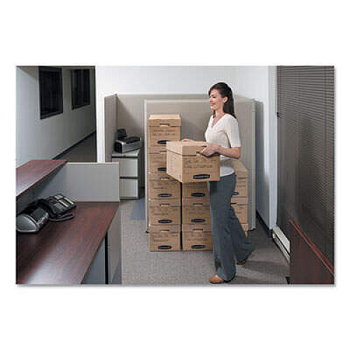 Bankers Box&reg; Mystic&trade; Storage Boxes Internal Dimensions: 12" Width x 15" Depth x 10" Height - External Dimensions: 13" Width x 16.3" Depth x 10.8" Height - Media Size Supported: Letter, Legal - Lift-off Closure - Stackable - Kraft - For (7150001)