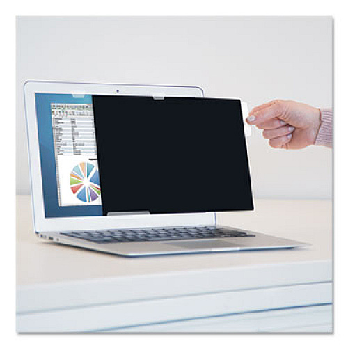 Fellowes PrivaScreen Blackout Privacy Filter for 14" Widescreen Flat Panel Monitor/Laptop, 16:9 Aspect Ratio For 14" Widescreen LCD Notebook - 16:9 - Fingerprint Resistant, Scratch Resistant - Polyethylene - 1 Each - TAA Compliant (4812001)