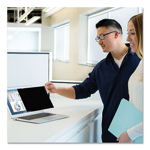 Fellowes PrivaScreen Blackout Privacy Filter for 14" Widescreen Flat Panel Monitor/Laptop, 16:9 Aspect Ratio For 14" Widescreen LCD Notebook - 16:9 - Fingerprint Resistant, Scratch Resistant - Polyethylene - 1 Each - TAA Compliant (4812001)