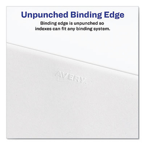 Avery Preprinted Legal Exhibit Side Tab Index Dividers, Allstate Style, 10-Tab, 24, 11 x 8.5, White, 25/Pack 25 x Divider(s) - Side Tab(s) - 24 - 1 Tab(s)/Set - 8.5" Divider Width x 11" Divider Length - Letter - 8.50" Width x 11" Length - Paper Di (82222)