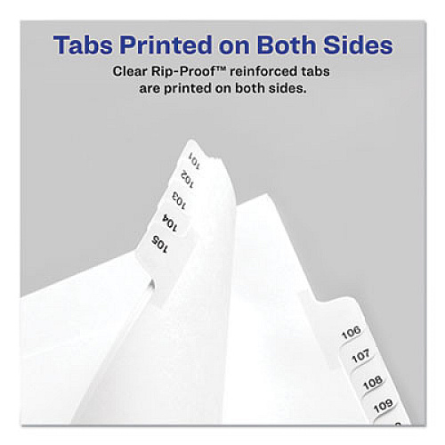 Avery Preprinted Legal Exhibit Side Tab Index Dividers, Allstate Style, 10-Tab, 24, 11 x 8.5, White, 25/Pack 25 x Divider(s) - Side Tab(s) - 24 - 1 Tab(s)/Set - 8.5" Divider Width x 11" Divider Length - Letter - 8.50" Width x 11" Length - Paper Di (82222)