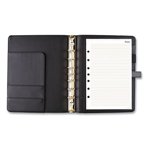 AT-A-GLANCE Buckle Closure Planner/Organizer Starter Set, 8.5 x 5.5, Black Cover, 12-Month (Jan to Dec): Undated Julian Dates - Weekly, Monthly - 8:00 AM to 5:00 PM - 1 Month, 1 Week Double Page Layout - 5 1/2" x 8 1/2" Sheet Size - 7-ring - (DR111804005)