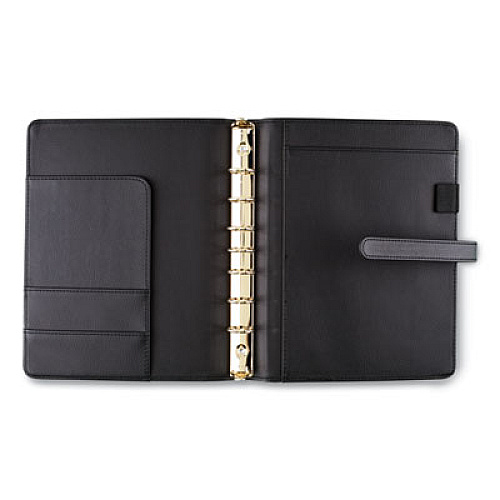 AT-A-GLANCE Buckle Closure Planner/Organizer Starter Set, 8.5 x 5.5, Black Cover, 12-Month (Jan to Dec): Undated Julian Dates - Weekly, Monthly - 8:00 AM to 5:00 PM - 1 Month, 1 Week Double Page Layout - 5 1/2" x 8 1/2" Sheet Size - 7-ring - (DR111804005)