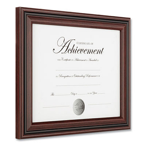 DAX Desk/Wall Photo Frame, Plastic, 8.5 x 11, Rosewood/Black (N15786NT)