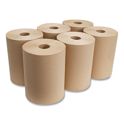 Morsoft&reg; Hardwound Roll Towels, 1-Ply, 10" x 800 ft, Kraft, 6 Rolls/Carton (R106)
