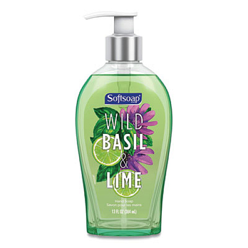 Softsoap Premium Liquid Hand Soap, Basil and Lime, 13 oz, 4/Carton (46827)