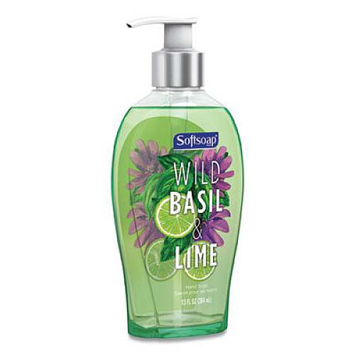 Softsoap Premium Liquid Hand Soap, Basil and Lime, 13 oz, 4/Carton (46827)