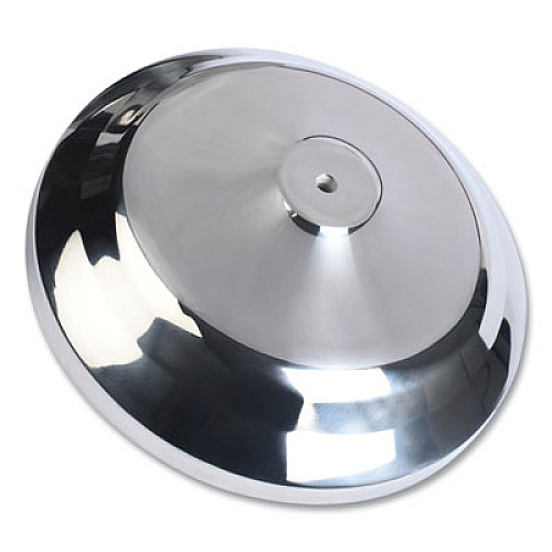 Tatco Crowd Control Bases, Chrome, 12" Diameter, Silver, 2/Box Stainless Steel Post - Black Rope Attachment - Chrome - 2 / Box (11001)