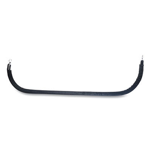 Tatco Crowd Control Rope, Velour, 6 ft, Black Chrome Plated Post - 72" Black Rope Attachment - Black - 1 Each (11116)