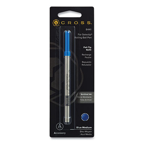 Refill for Cross Selectip Porous Point Pens, Medium Bullet Tip, Blue Ink (8441)