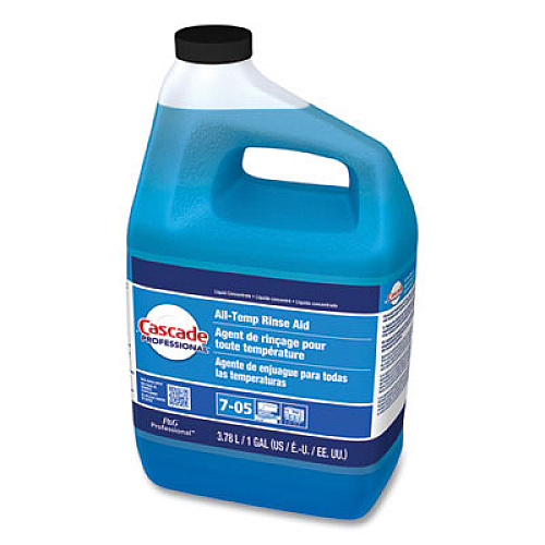 Cascade Professional All-Temp Rinse Aid, Fresh, 1 gal, 2/Carton (71187)