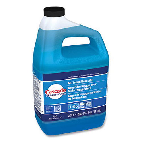 Cascade Professional All-Temp Rinse Aid, Fresh, 1 gal, 2/Carton (71187)