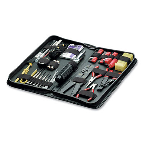 Fellowes 55-Piece Computer Tool Kit in Black Vinyl Zipper Case (49106)