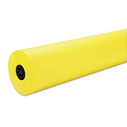 Pacon Decorol Flame Retardant Art Rolls, 40 lb Cover Weight, 36" x 1000 ft, Sunrise Yellow Art, Classroom, Office, Banner, Bulletin Board - 7" Height x 36" Width x 1000 ft Length - Yellow - Sulphite - 1 Roll (101201)