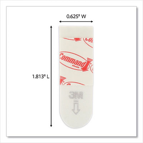 Command Poster Strips, Removable, Holds Up to 1 lb per Pair, Small, 0.63 x 1.75, White, 104/Pack (17024104)