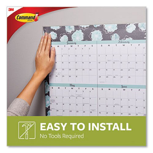 Command Poster Strips, Removable, Holds Up to 1 lb per Pair, Small, 0.63 x 1.75, White, 104/Pack (17024104)