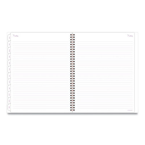 Cambridge Mina Weekly/Monthly Planner, Floral Artwork, 11 x 8.5, White/Violet/Peach Cover, 12-Month (Jan to Dec): 2026 (1134905)