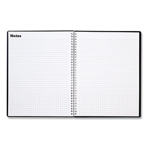 TRU RED Weekly Teacher Planner, Two-Page Spread (Nine Classes), 11 x 8.5, Black Cover (5949821)