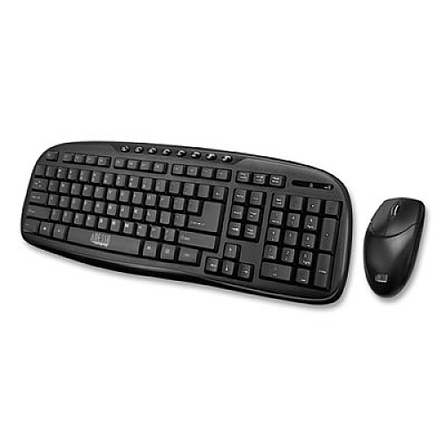 WKB1330CB Wireless Desktop Keyboard and Mouse Combo, 2.4 GHz Frequency/30 ft Wireless Range, Black