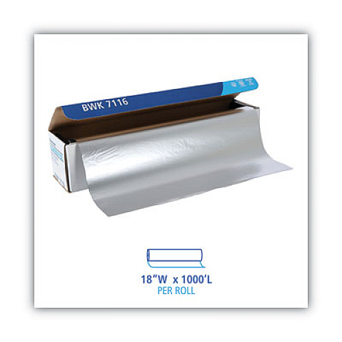 Boardwalk&reg; Extra Standard Aluminum Foil Roll, 18" x 1000 ft, 1 Roll (BWK7116)