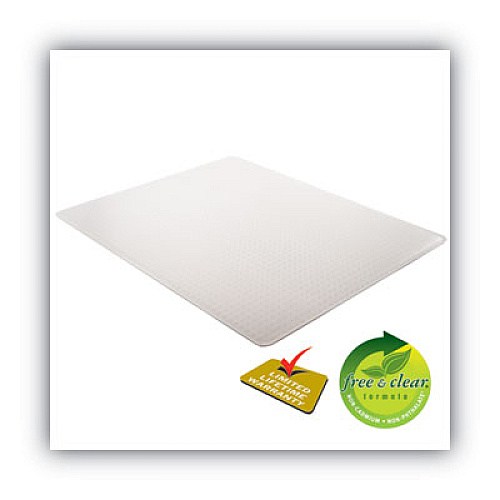 DuraMat Moderate Use Chair Mat, Low Pile Carpet, Roll, 46 x 60, Rectangle, Clear