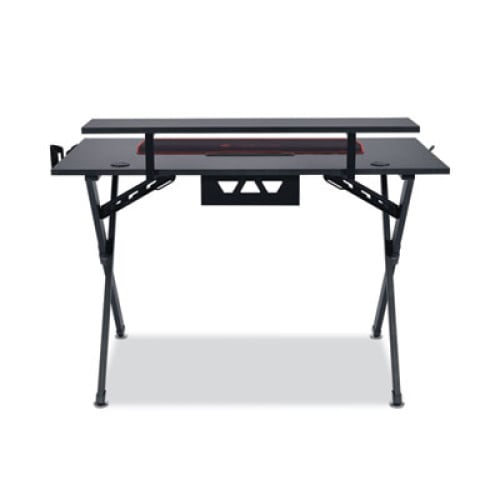 Emerge Vizon Gaming Desk with Raised Monitor Platform and SixColor LED Lighting Strip, 47.2" x