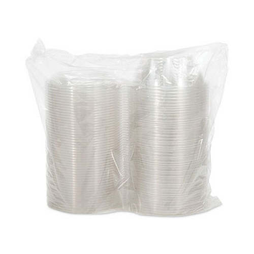 Tamper-Resistant, Tamper-Evident Bowls with Dome Lid, 24 oz, 7" Diameter x 3.1"h, Clear, Plastic, 150/Carton