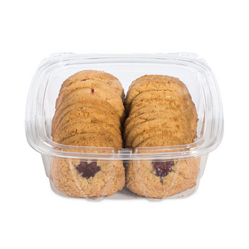 ClearPac SafeSeal Tamper-Resistant/Evident Containers, Flat Lid, 48 oz, 7.8 x 8.1 x 2.5, Clear, Plastic, 100/Bag, 2 Bags/CT