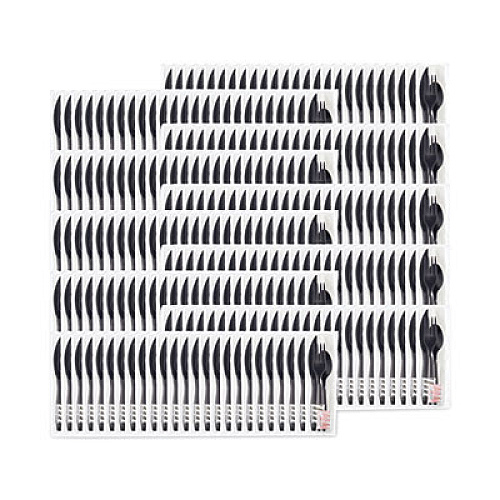 Reliance Mediumweight Cutlery Kit, Knife/Fork/Spoon/Salt/Pepper/Napkin, Black, 250 Kits/Carton
