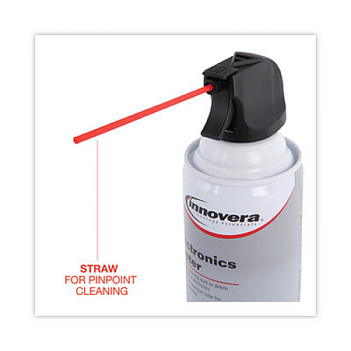 Innovera&reg; Compressed Air Duster Cleaner, 10 oz Duster, 6 Cans (IVR10016)