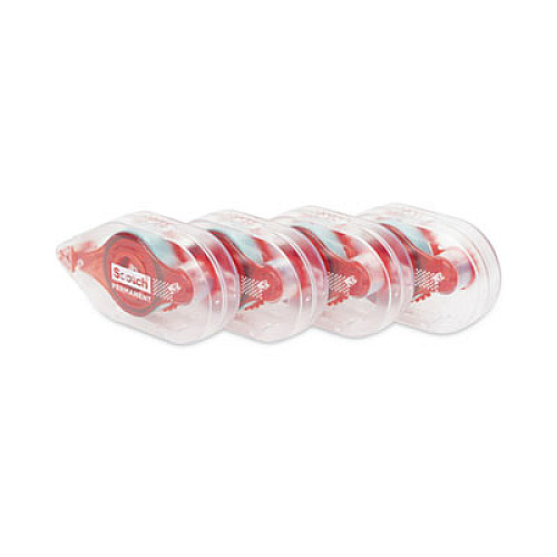 Scotch Tape Runner, 0.31" x 49 ft, Dries Clear, 4/Pack Clear - 4 / Pack (6055BNS)