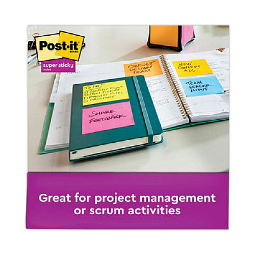 Post-it Full Stick Notes, 3" x 3", Electric Yellow, 25 Sheets/Pad, 12 Pads/Pack (F33012SSY)