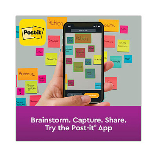 Post-it Full Stick Notes, 3" x 3", Electric Yellow, 25 Sheets/Pad, 12 Pads/Pack (F33012SSY)