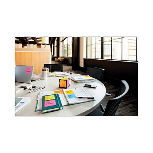 Post-it Full Stick Notes, 3" x 3", Electric Yellow, 25 Sheets/Pad, 12 Pads/Pack (F33012SSY)