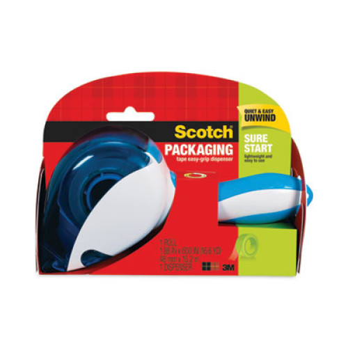 Scotch Easy Grip Tape Dispenser, 1 Dispenser & 1 Roll at 1.88" x 600