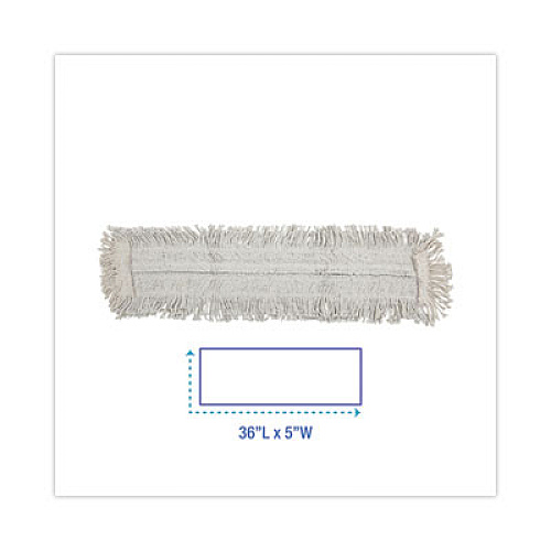 Boardwalk&reg; Dust Mop Head w/Sewn Center Fringe, Cotton/Synthetic (BWK1636)