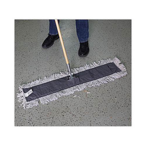 Boardwalk&reg; Dust Mop Head w/Sewn Center Fringe, Cotton/Synthetic (BWK1636)