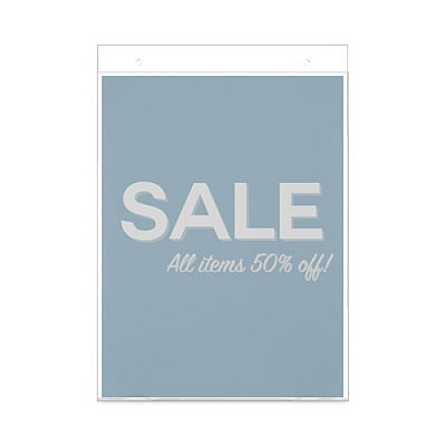 Classic Image Wall-Mount Sign Holder, Portrait, 8.5 x 11, Clear