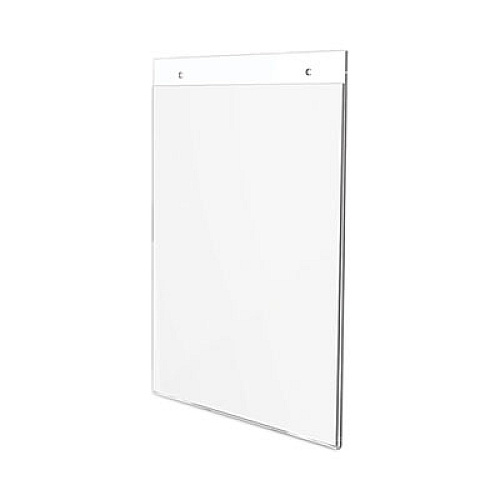 Classic Image Wall-Mount Sign Holder, Portrait, 8.5 x 11, Clear